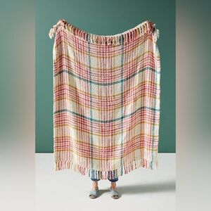 Anthropologie MOLLY PLAID THROW BLANKET Style No.  53152203